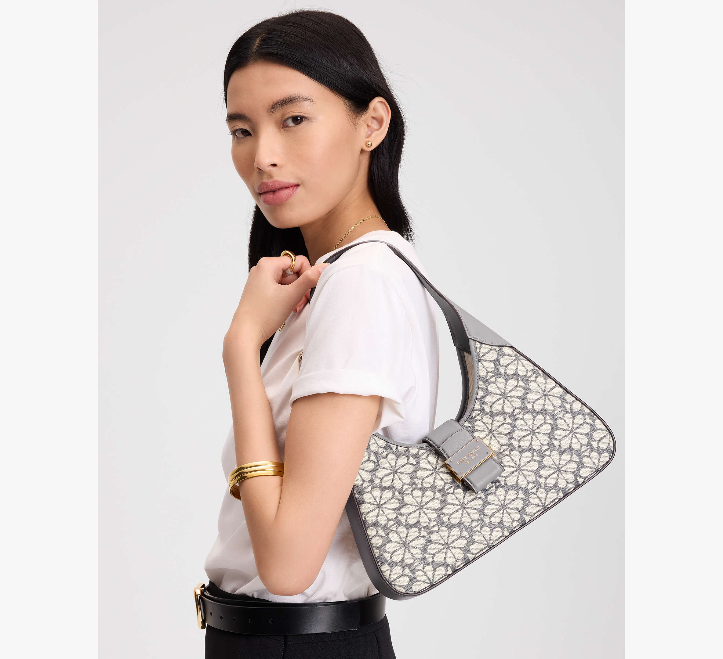 Spade Flower Jacquard Nouveau Small Shoulder Bag