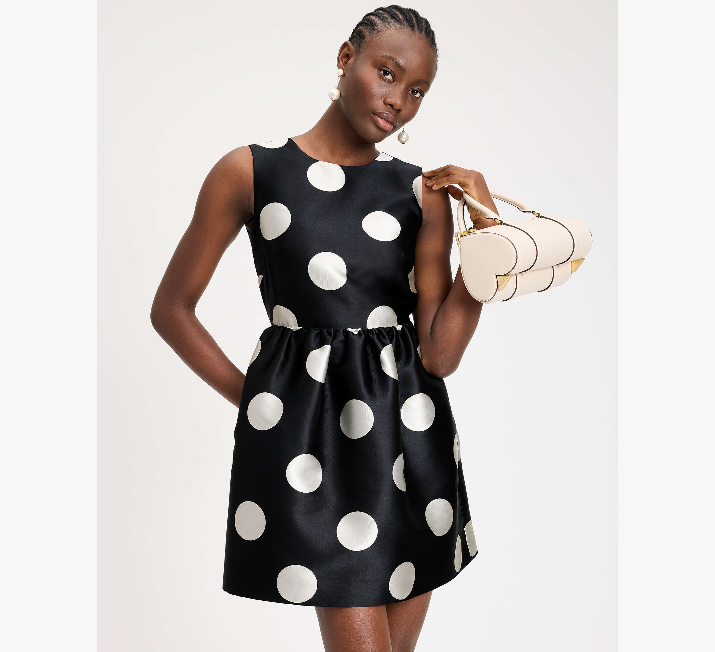 Breezy Dot Fit-and-flare Bow Dress