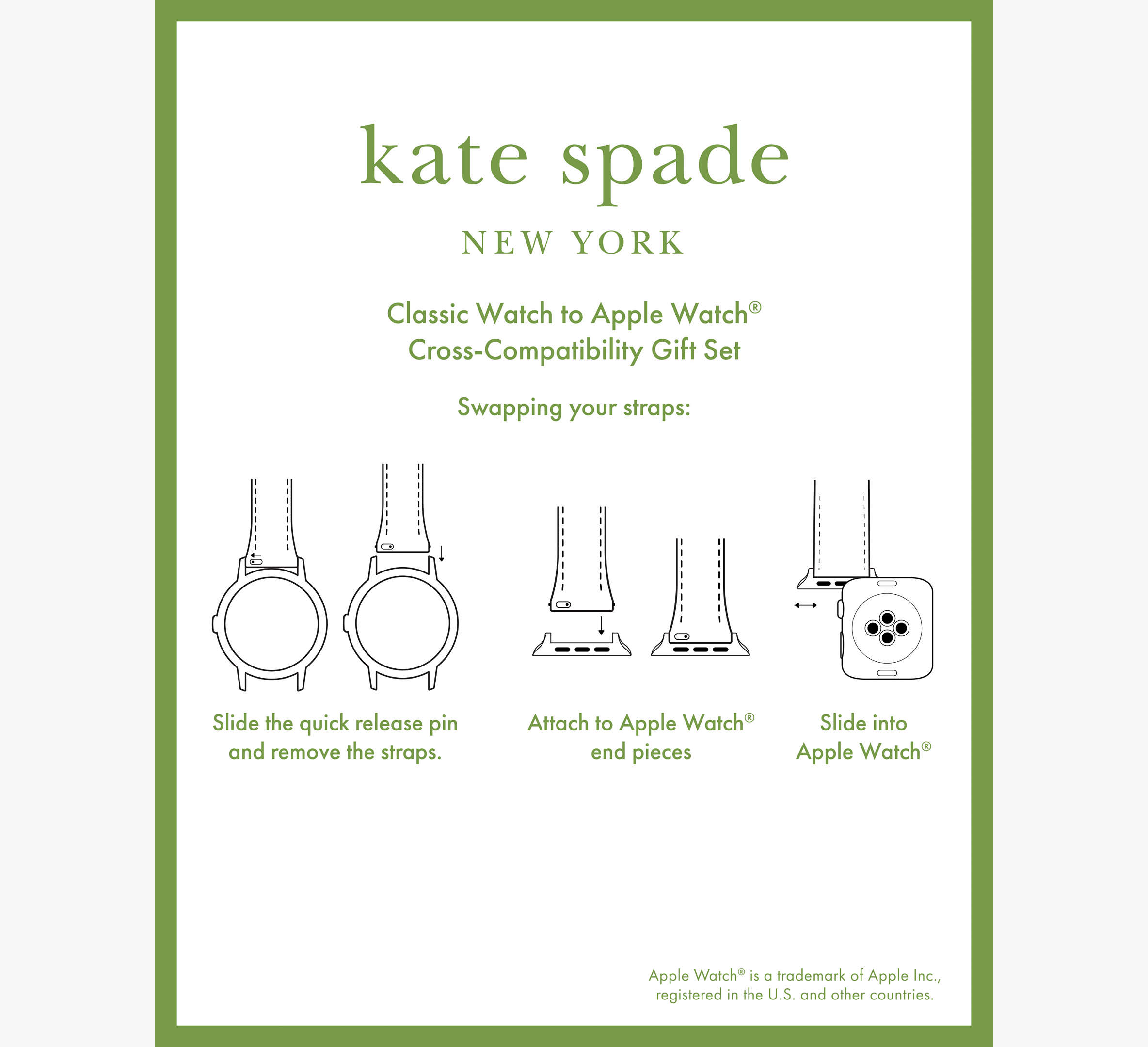 Floral Leather Cross Compatible 38/40/41mm Band Set For Apple Watch®