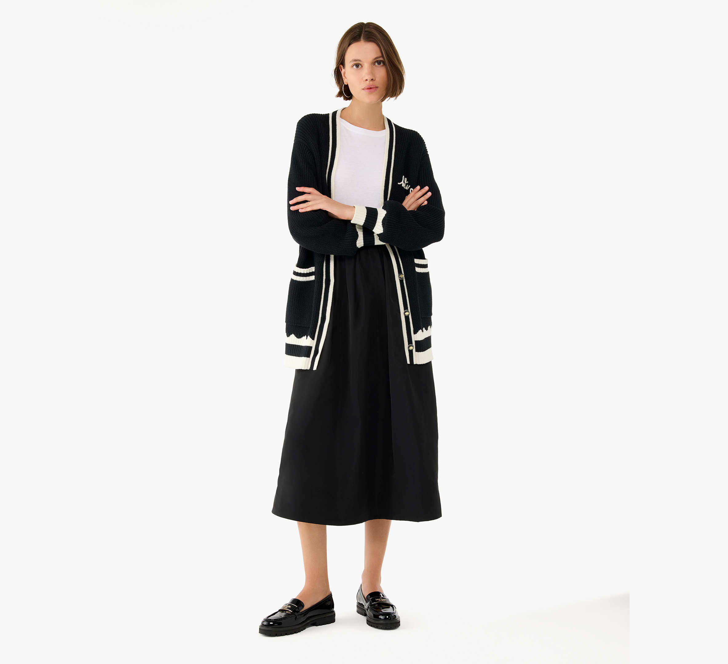 Oversized Logo Cardigan