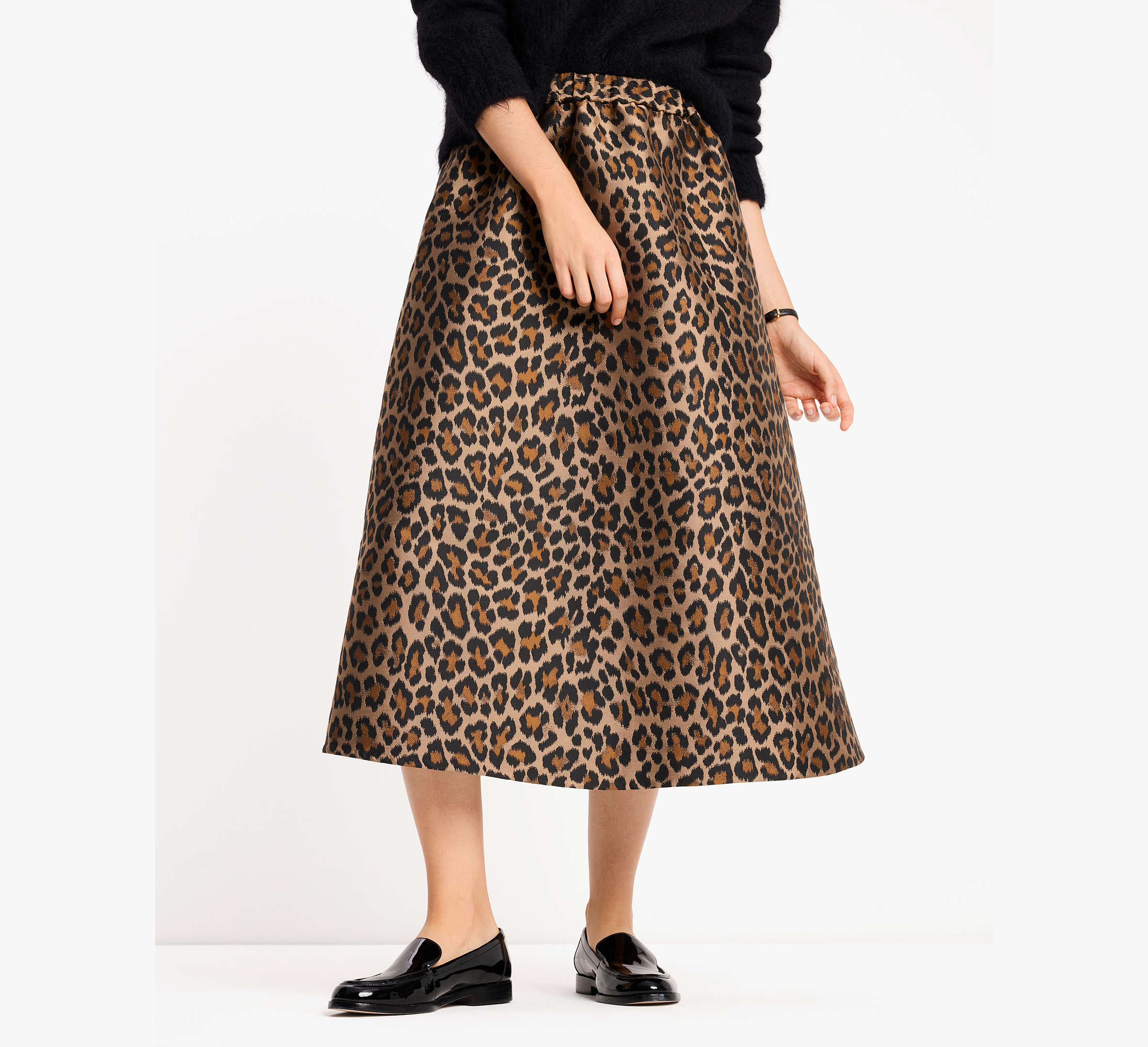 Classic Leopard Midi Skirt