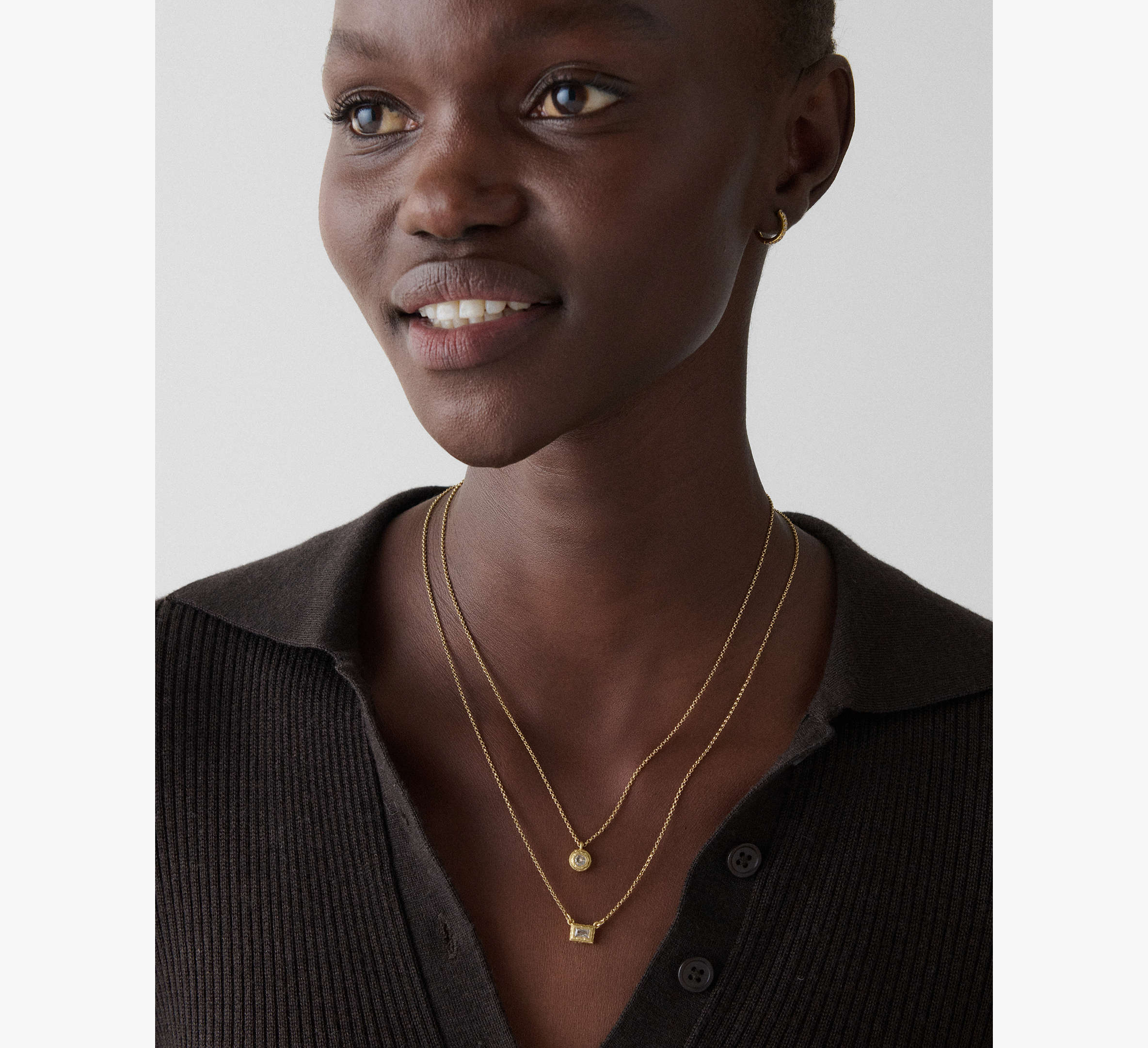 Elegant Edge Double Necklace Set