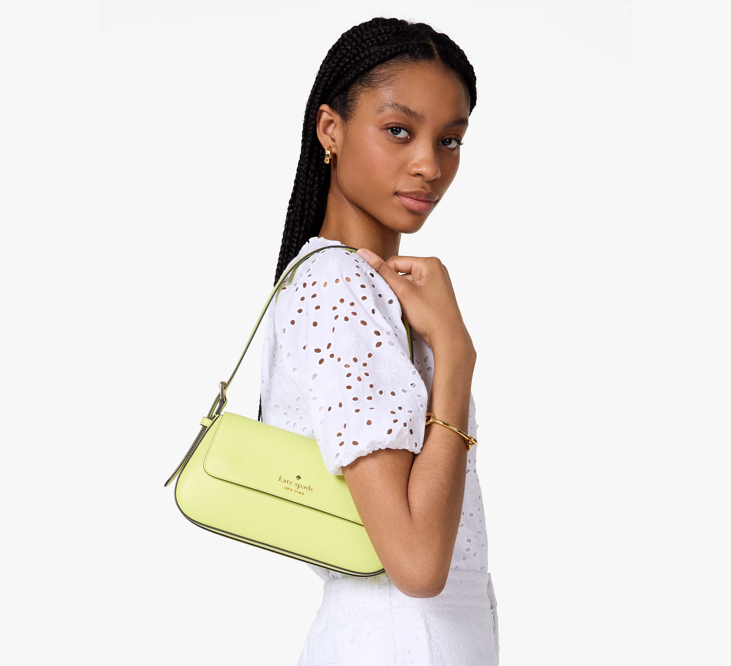 Madison Saffiano Leather Small Flap Shoulder Bag