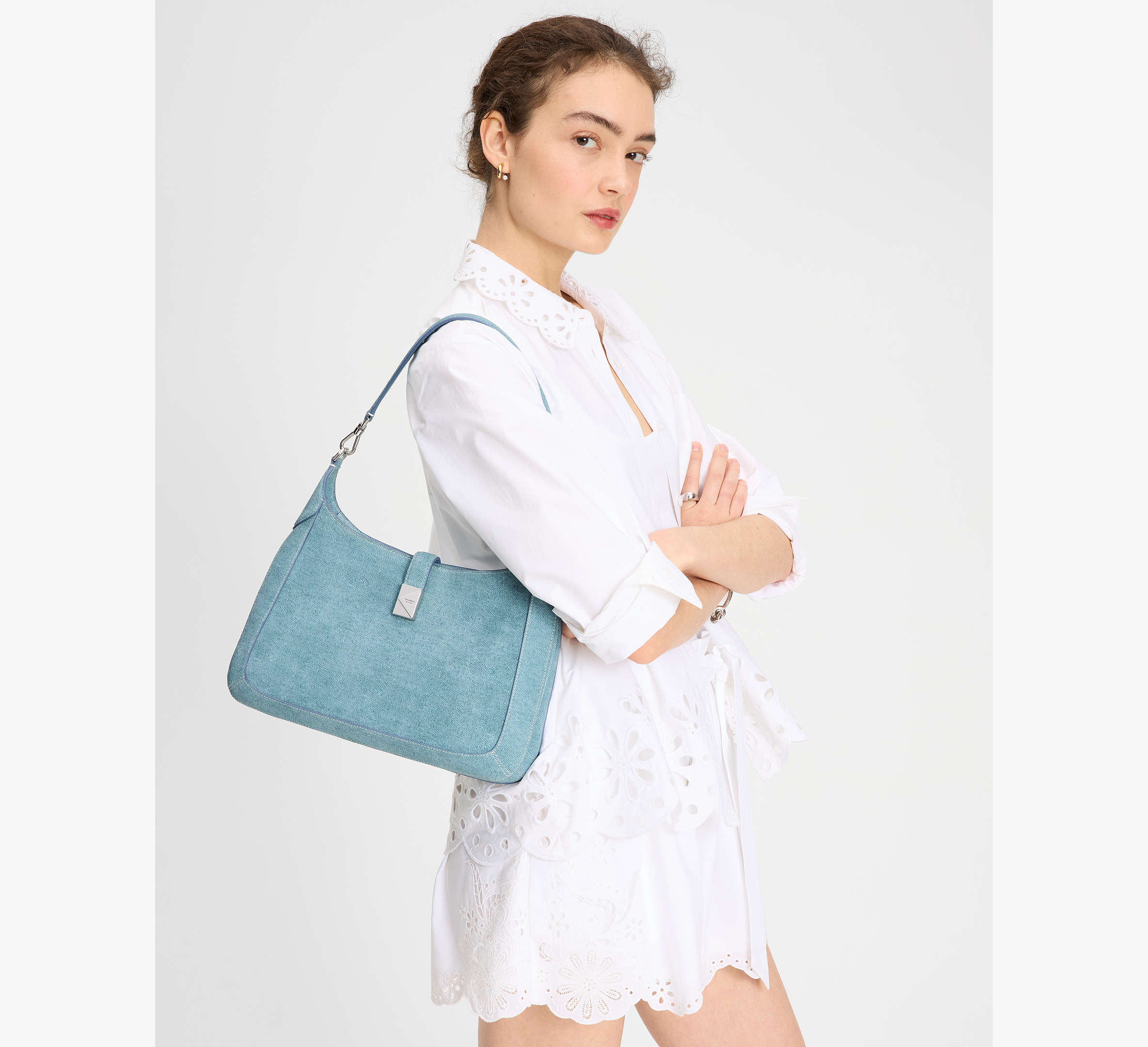 Deco Denim Hobo Bag