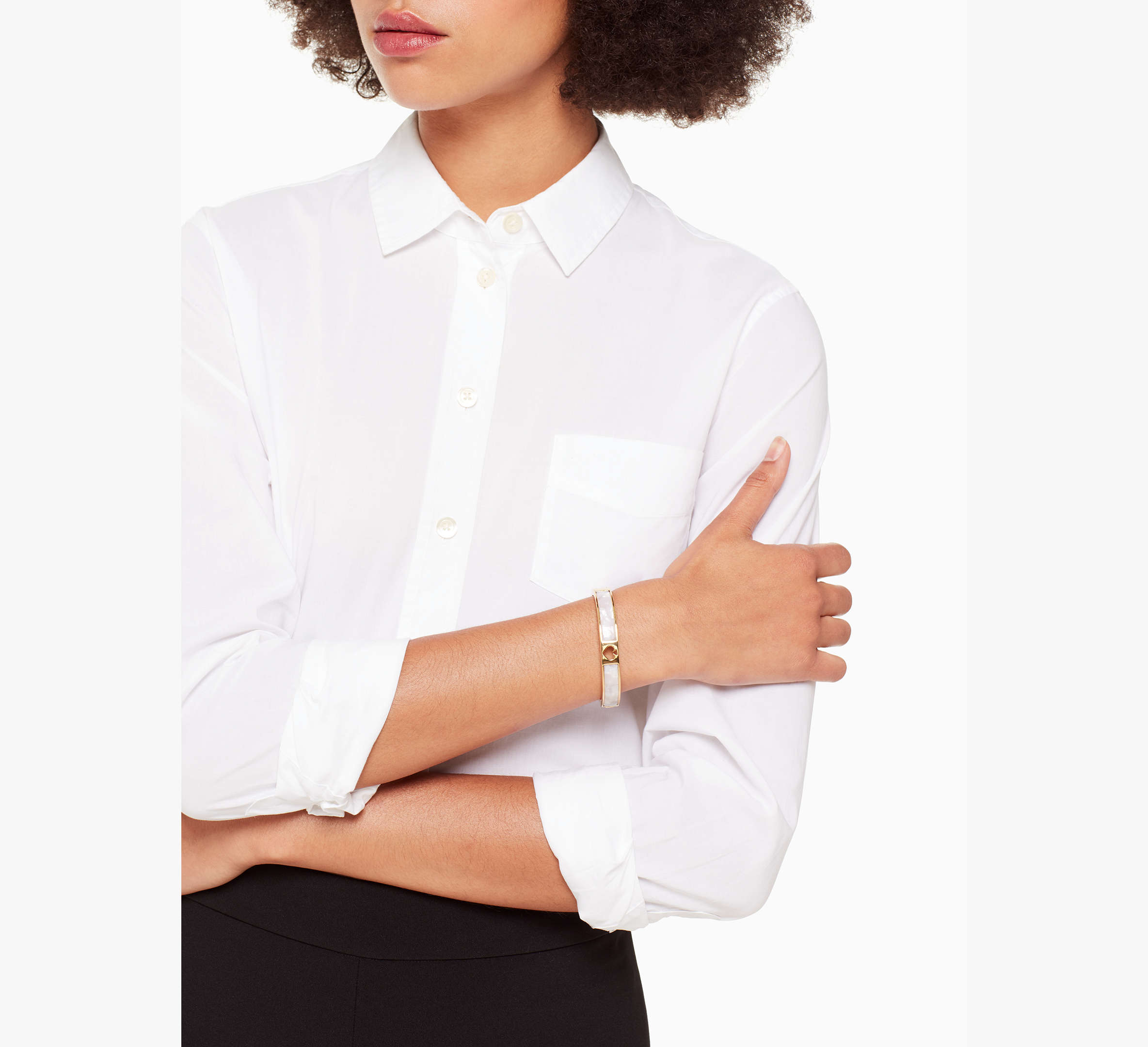 Hole Punch Spade Hinge Bangle