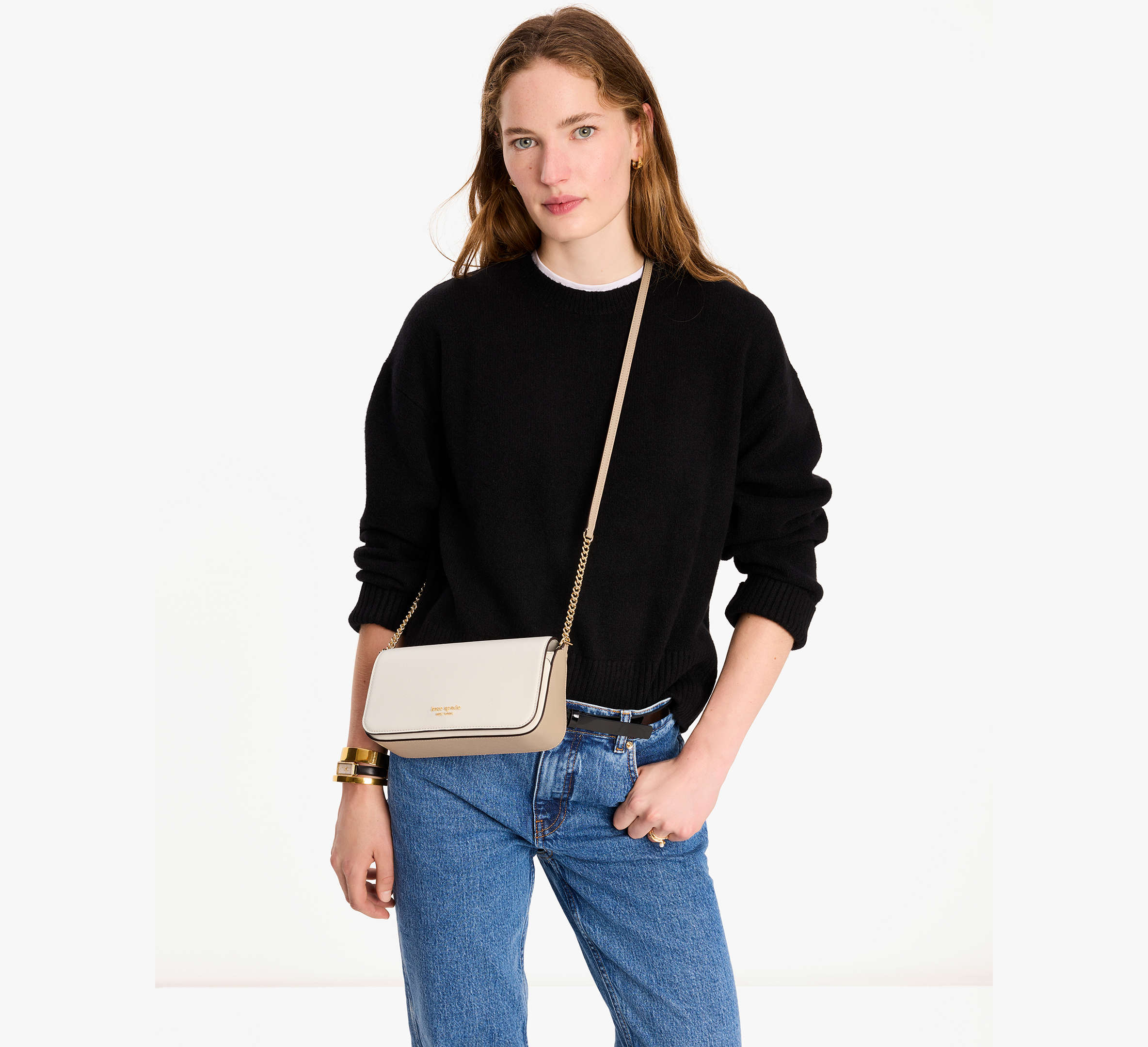 Devin Colorblocked Flap Chain Wallet