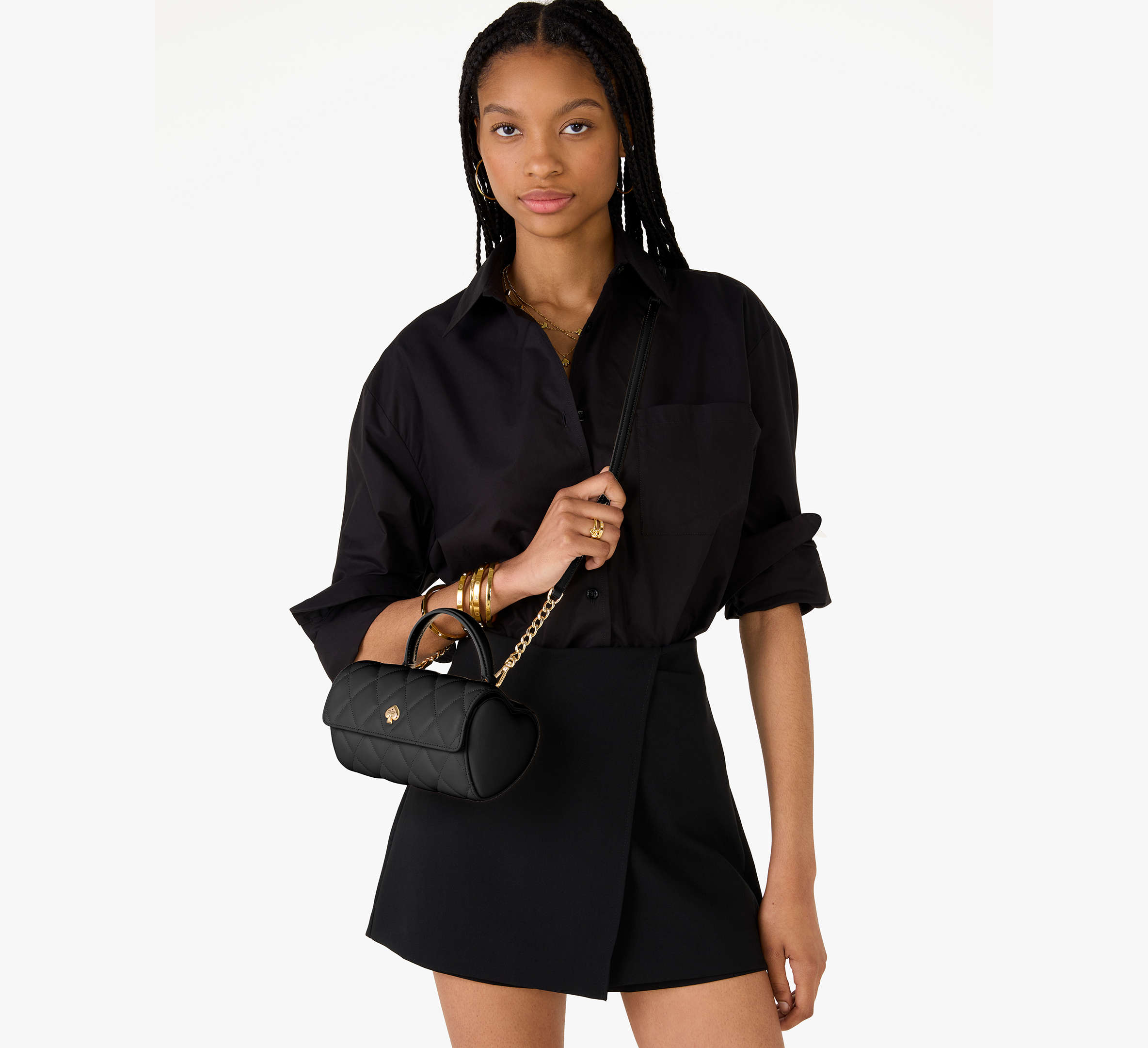 Heart Barrel Quilted Crossbody