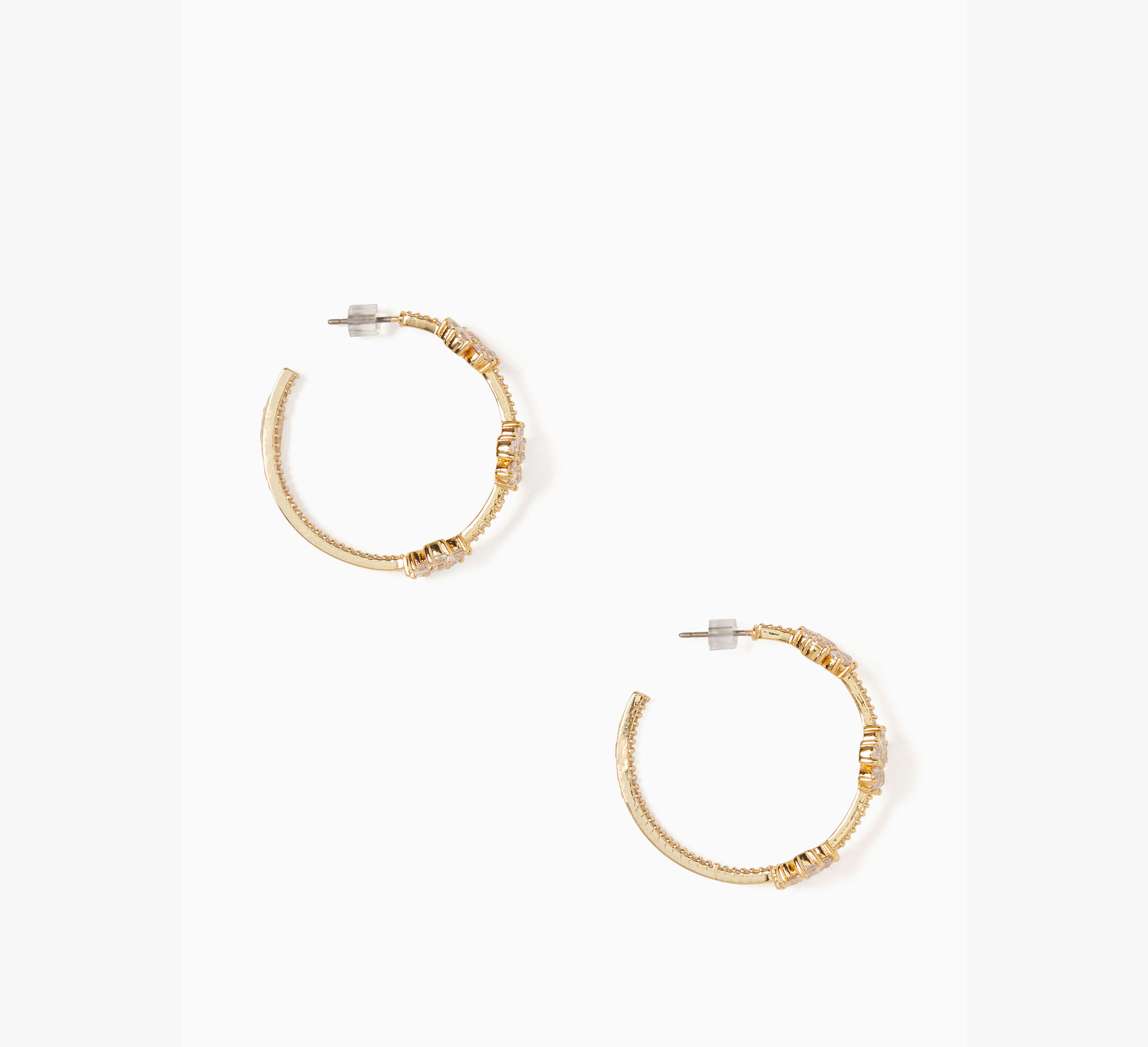 Gleaming Gardenia Flower Hoops
