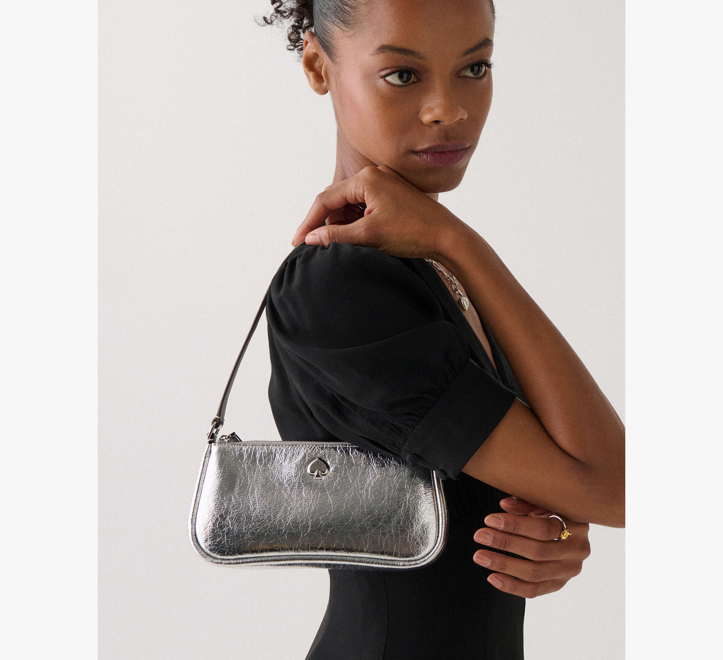 Kayla Metallic Convertible Wristlet