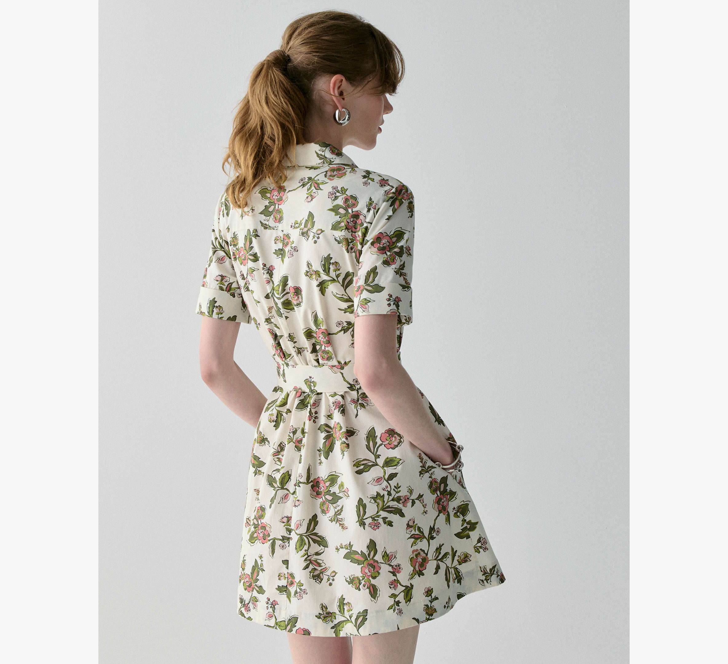 Forest Blooms Shirt Dress