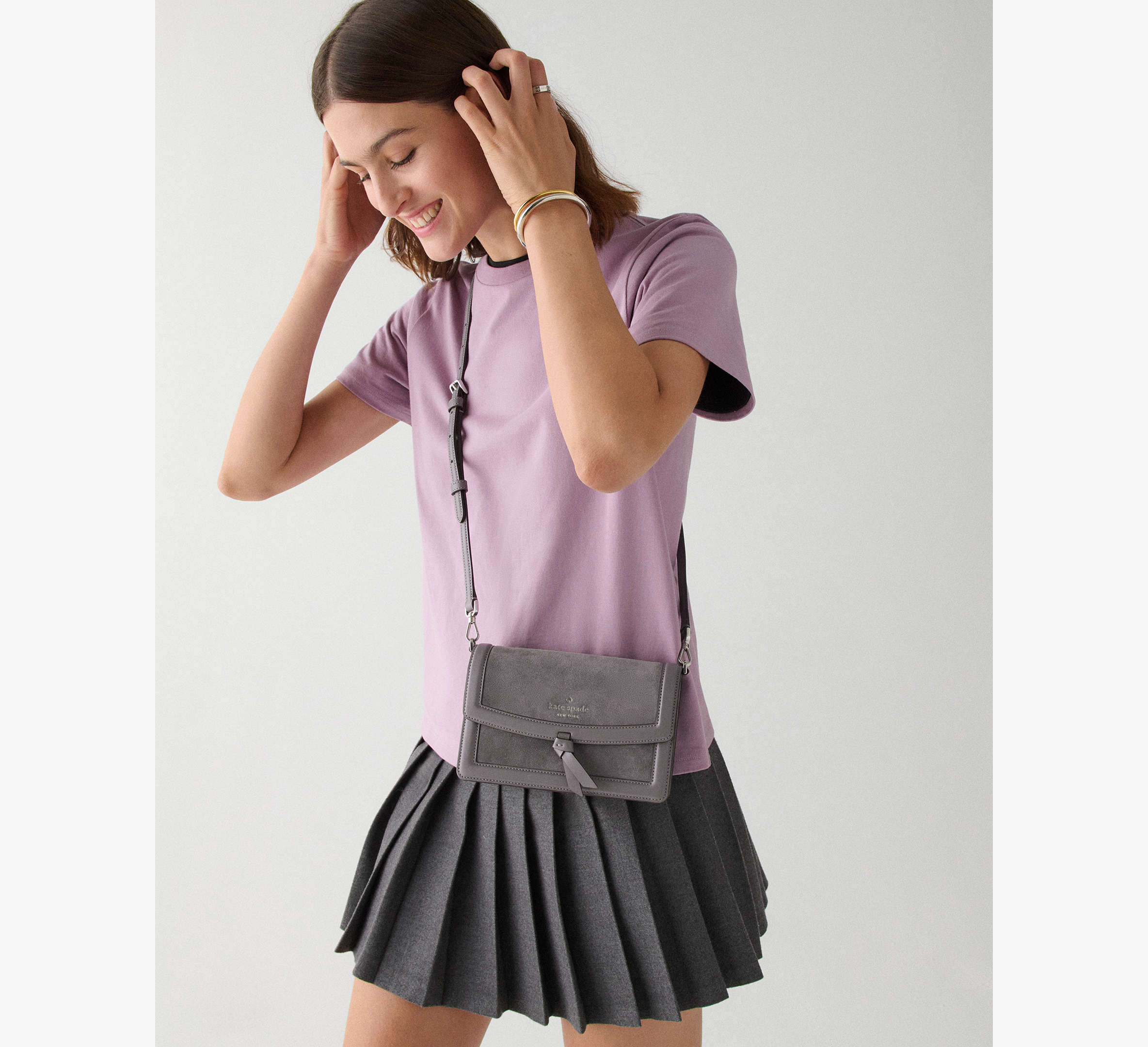 Knott Suede Mini Flap Crossbody