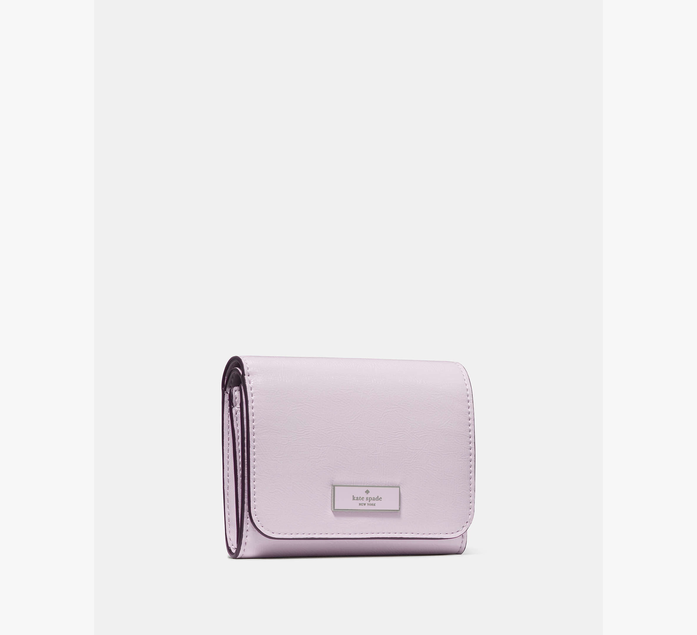 Bridget Crinkle Patent Small L-zip Wallet