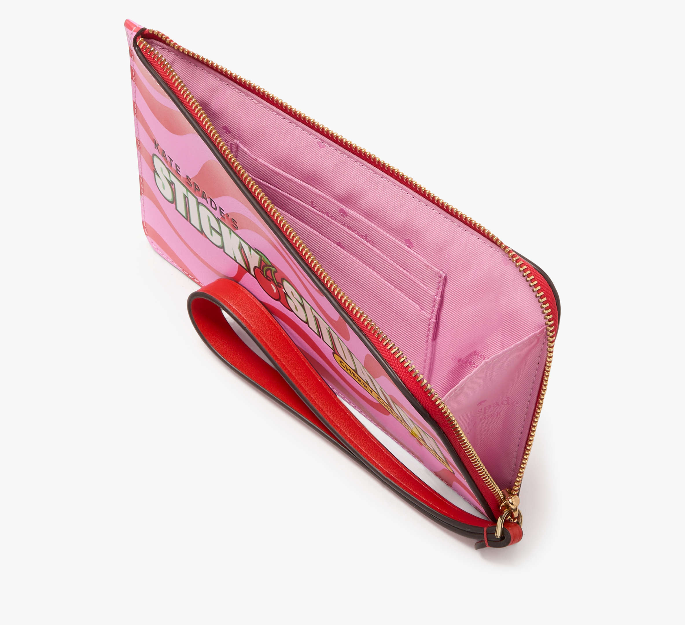 Bubble Gum Medium L-Zip Wristlet