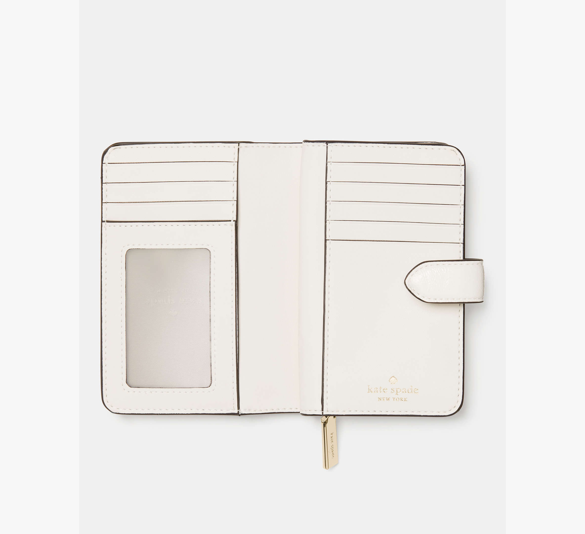 Kate Spade Bridget Crinkle Patent Medium Compact Bifold Wallet
