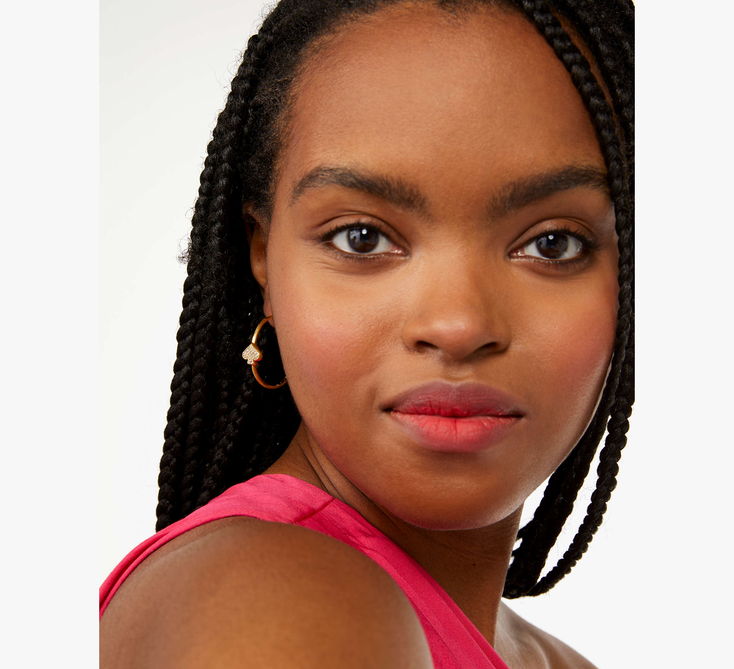 Everyday Spade Pave Hoops