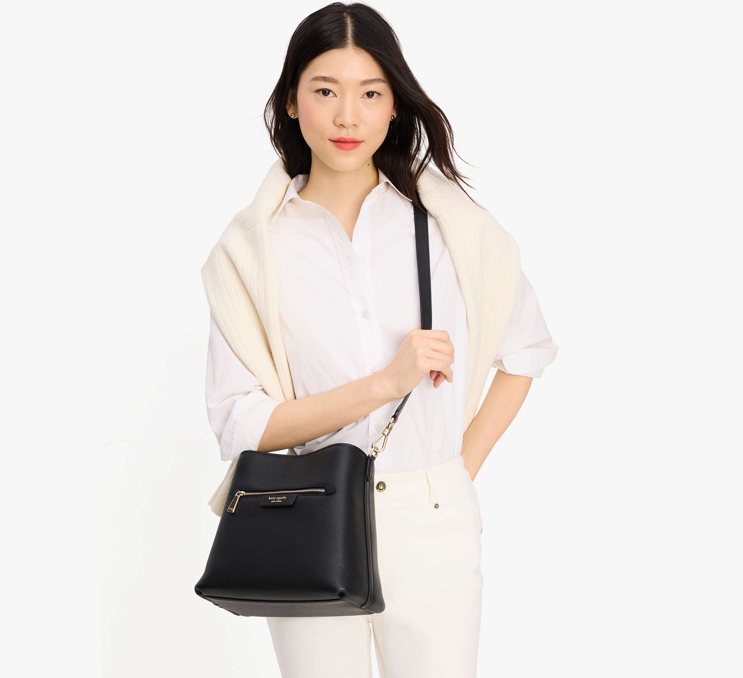 Kate Spade Hudson Pebbled Leather Shoulder Bag