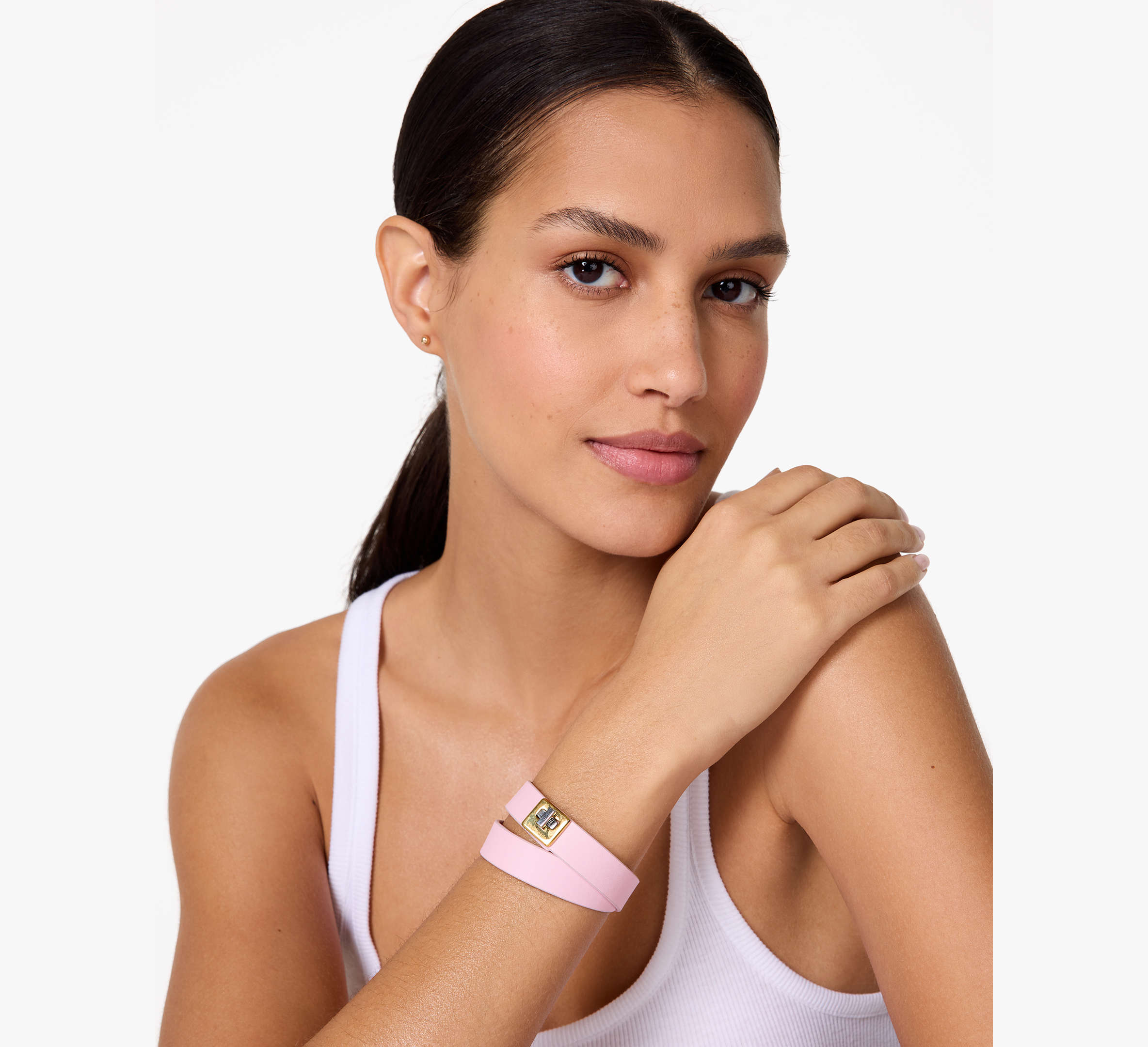 Phoebe Leather Double Wrap Bracelet