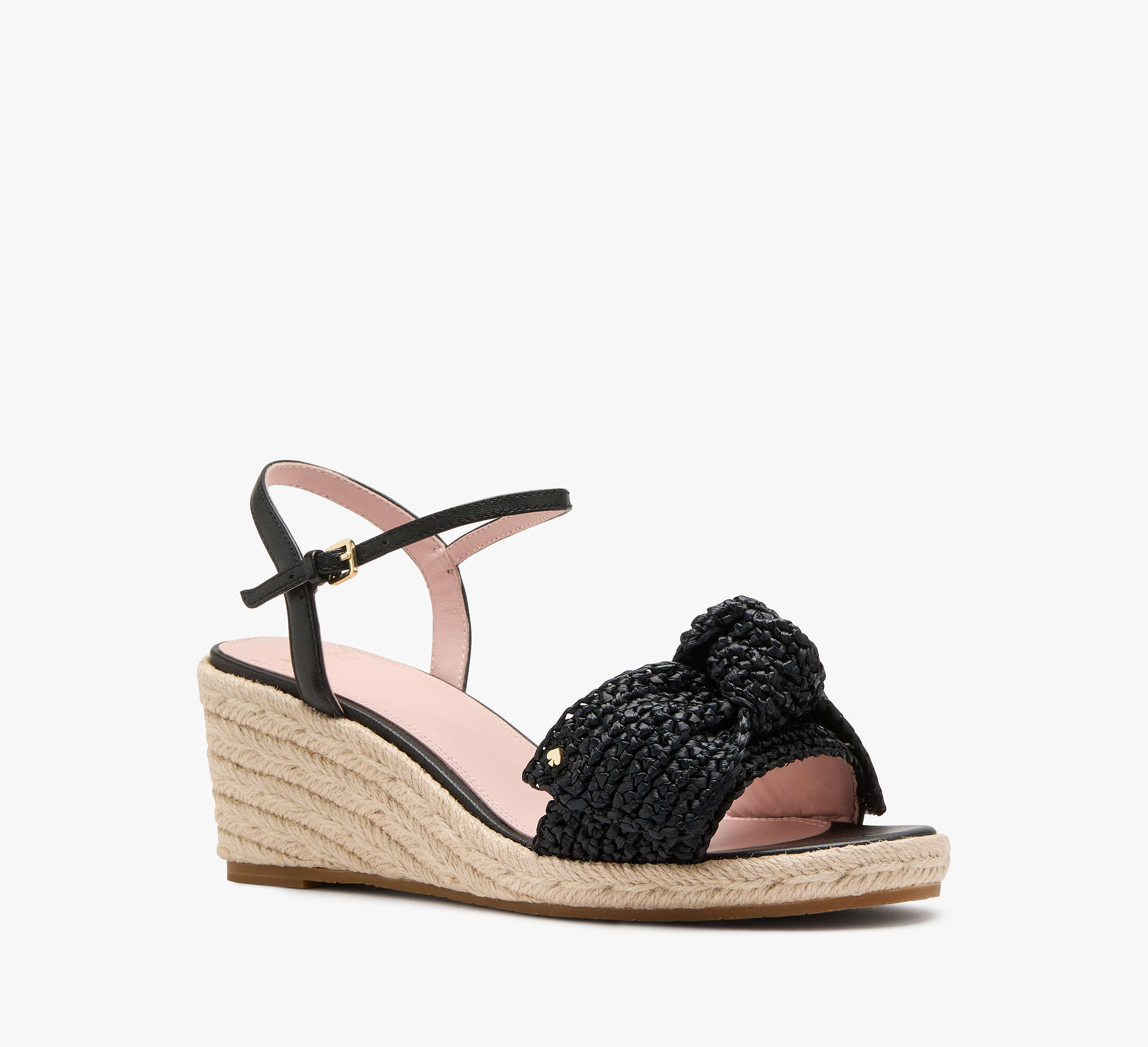 Leandra Raffia Wedge Sandals