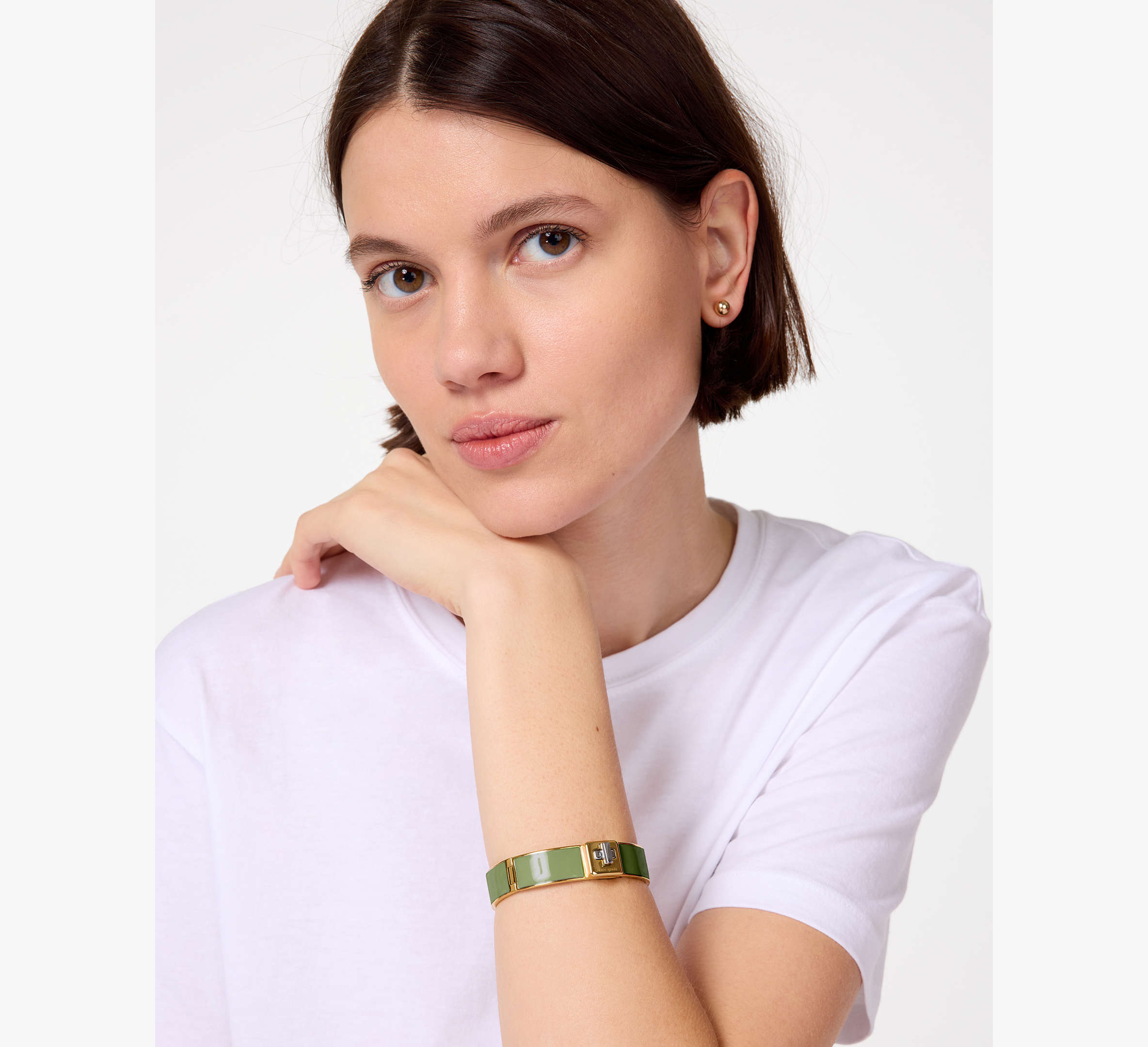 Phoebe Enamel Turnlock Bangle