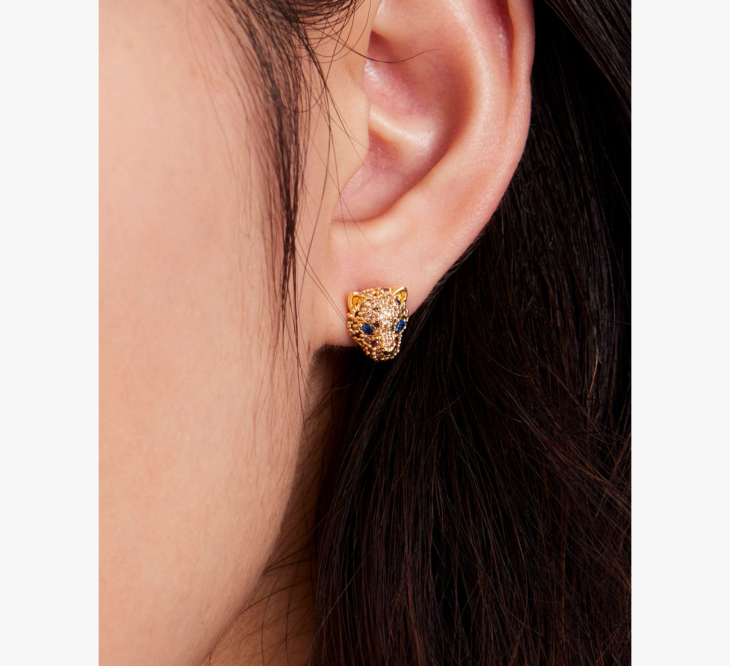 Winter Carnival Pavé Leopard Studs