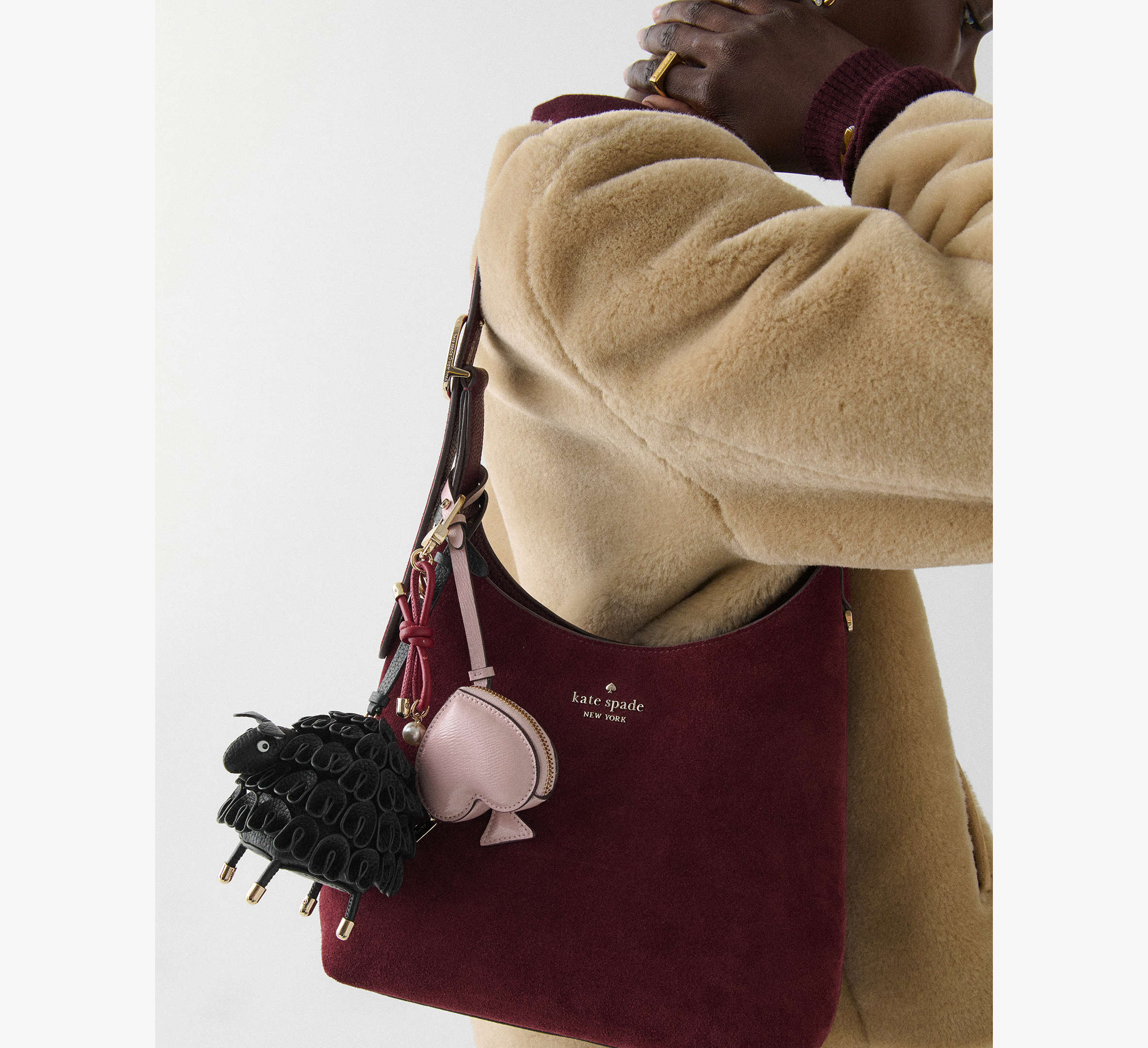 3d Leather Sheep Bag Charm