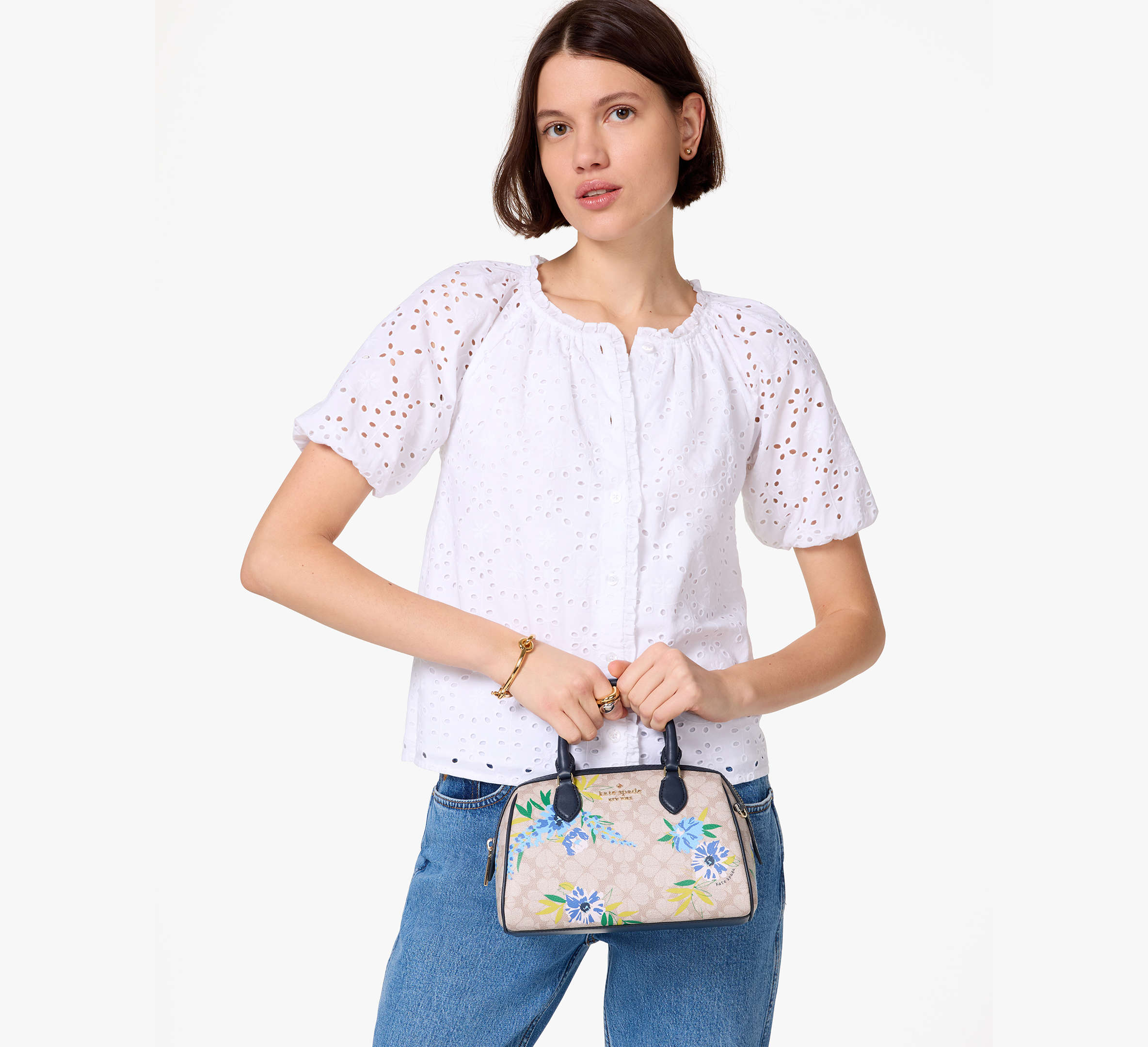 Spade Flower Floral Small Dolly Duffle