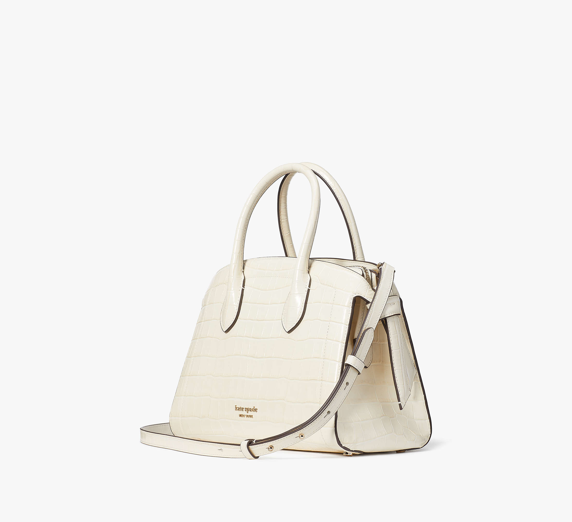 Kate Spade Knott Croc-embossed Medium Zip-top Satchel