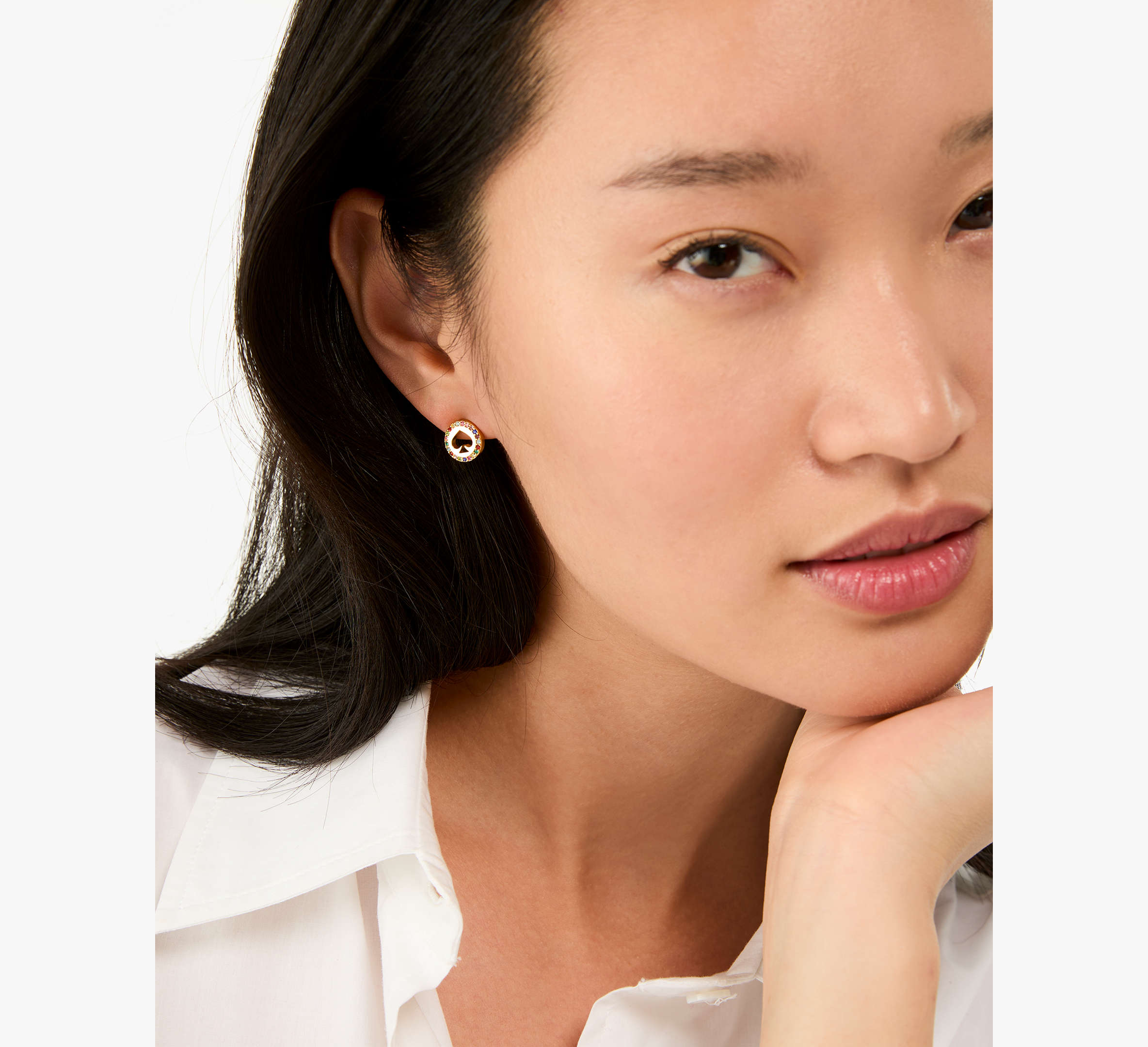 Spot The Spade Pave Halo Spade Studs