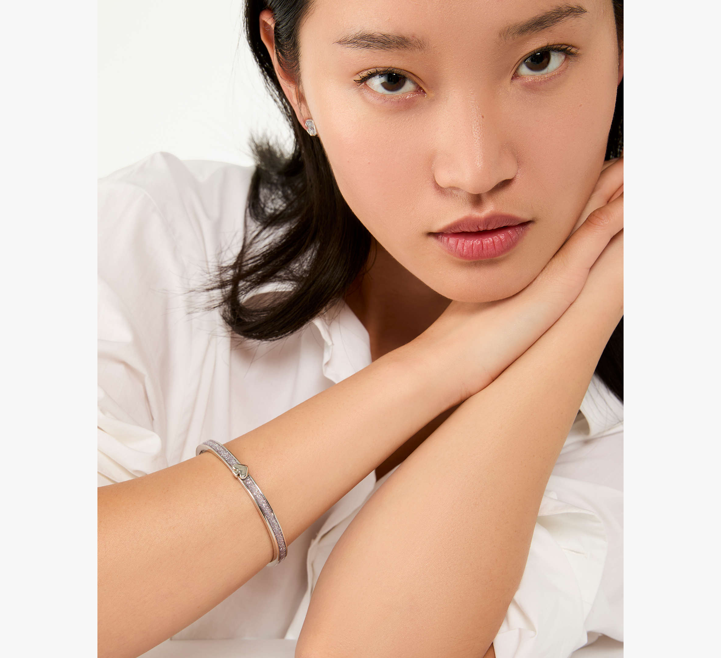 Everyday Spade Glitter Enamel Bangle