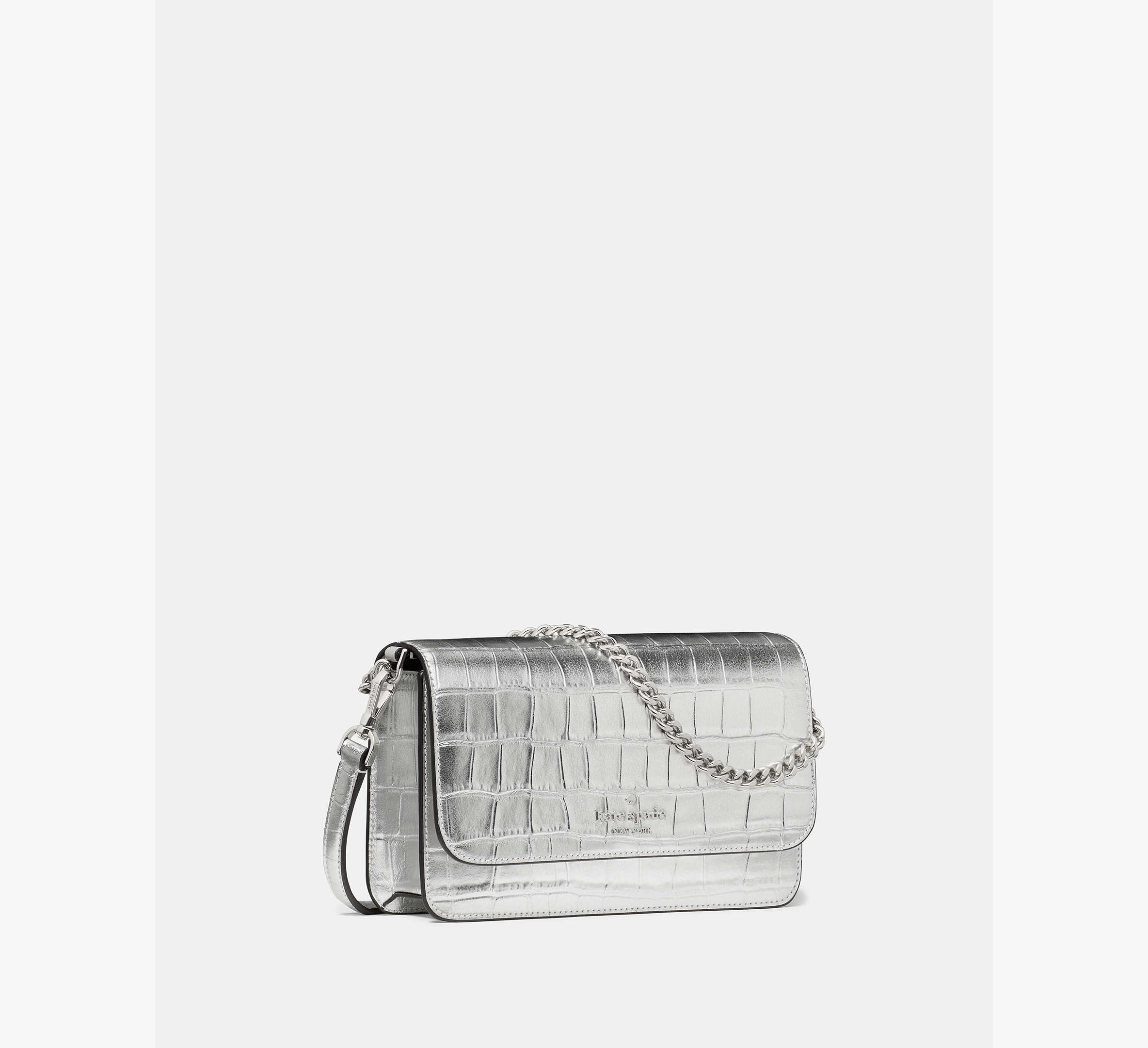 Madison Croc Embossed Willow Mini Flap Crossbody