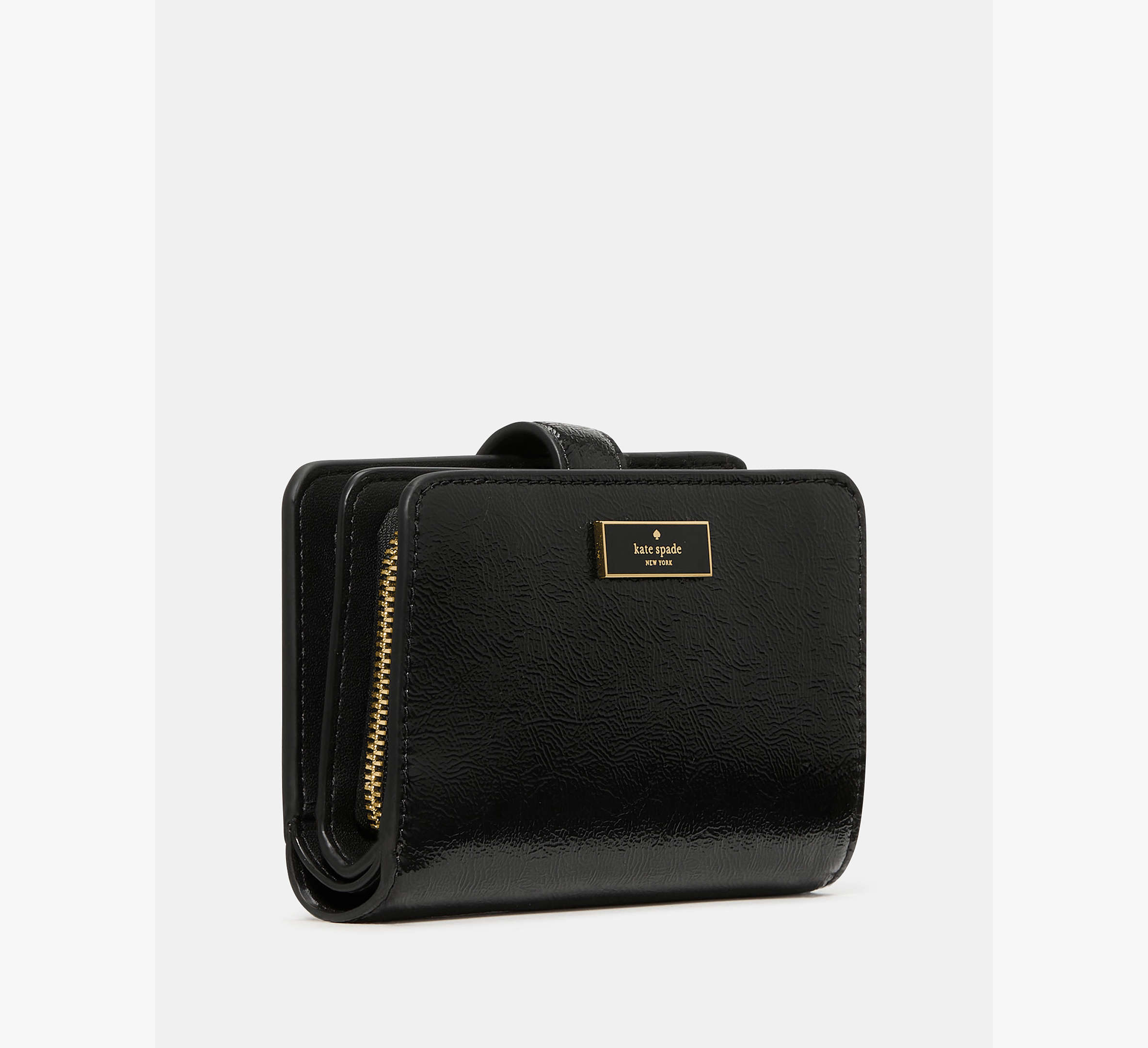 Bridget Crinkle Patent Medium Compact Bifold Wallet