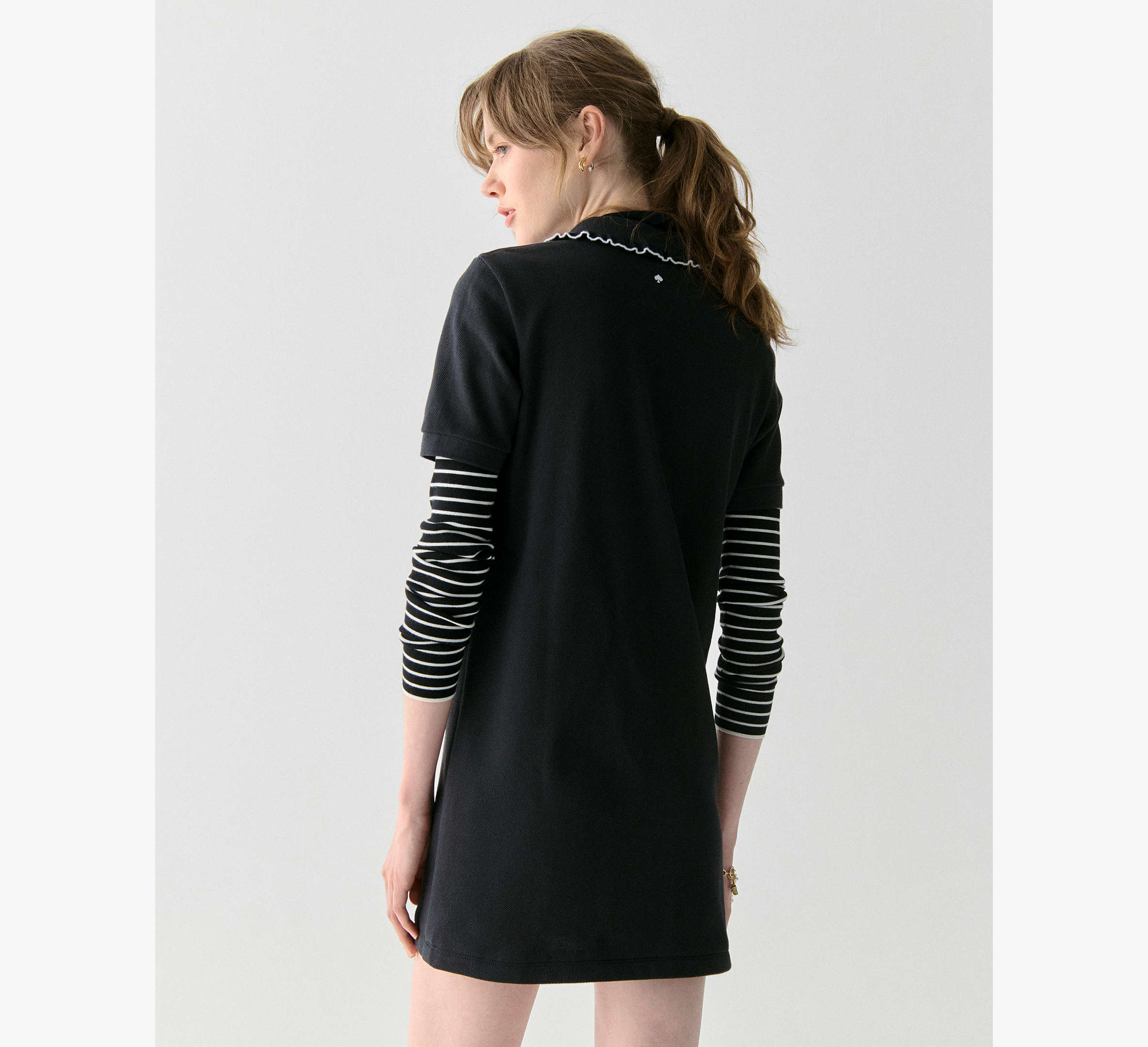 Ruffle Logo Polo Dress
