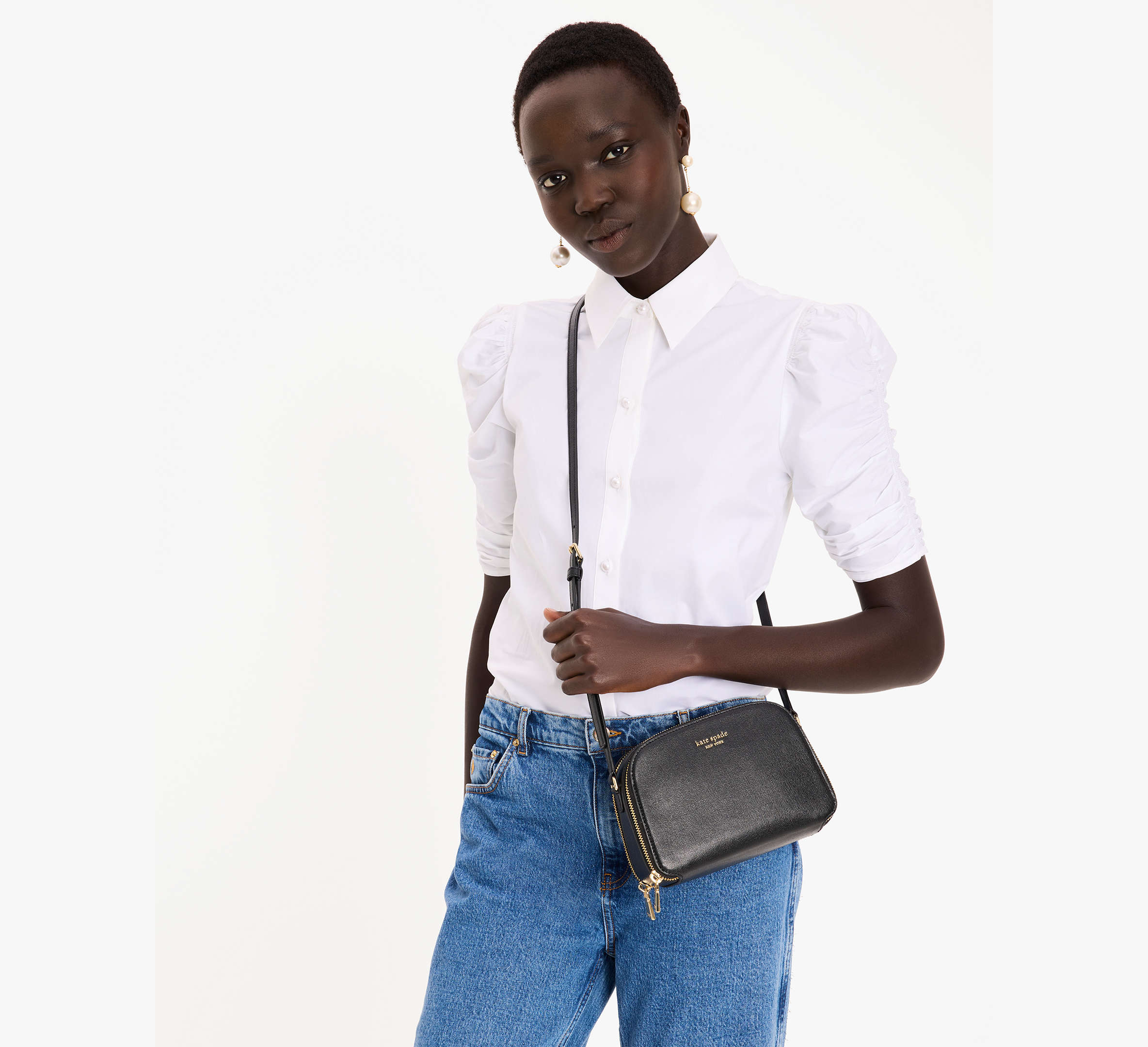 Devin Double Zip Dome Crossbody