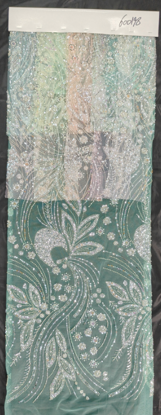 600198 Broderie de perles et de tubes à quatre perles + double pièce