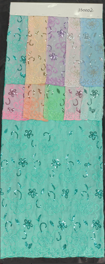 330002 chiffon unique perlage