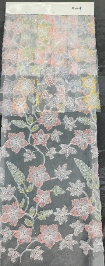 80004 Broderie perles et rubans, impression positionnelle