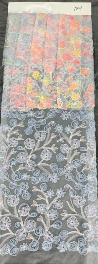 70001 Broderie perles et rubans, impression positionnelle