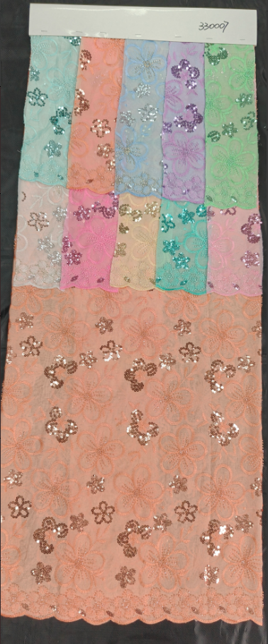 330007 chiffon unique perlage