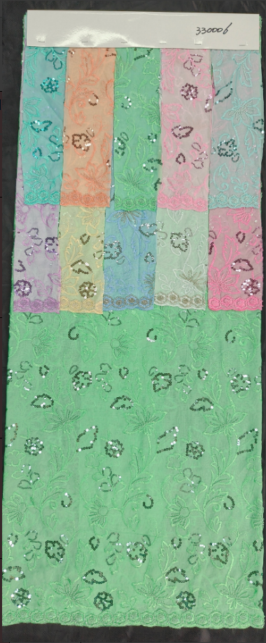 330006 chiffon unique perlage