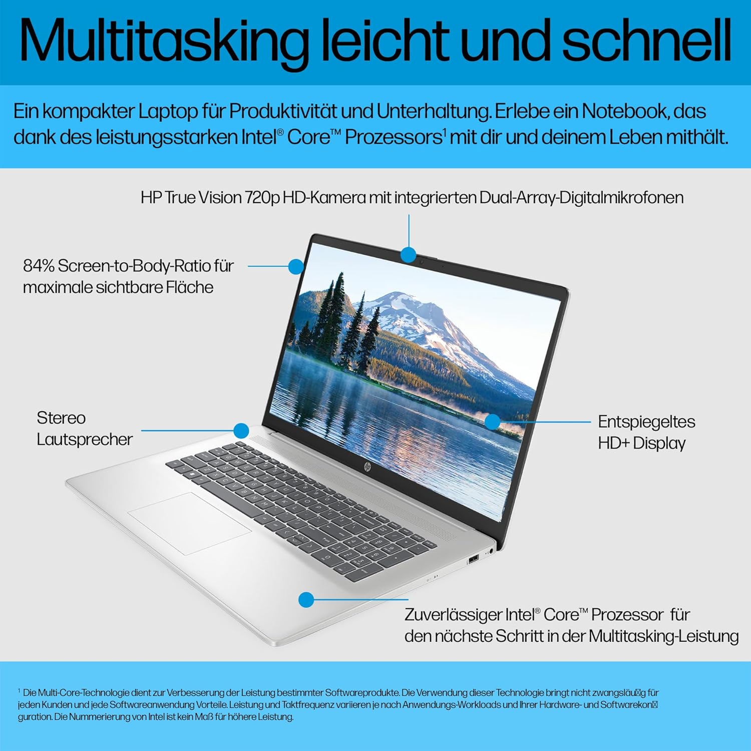 HP Laptop 17 with Intel Core i7-1355U