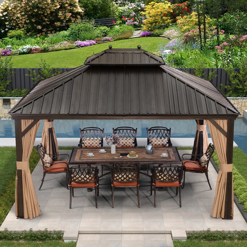 12 Ft. W x 14 Ft. D Metal Gazebo