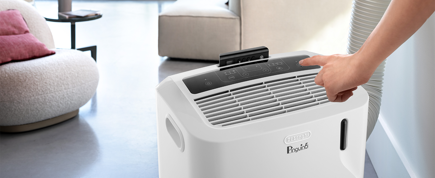 De'Longhi Pinguino PAC EM82, Mobile Klimaanlage für Räume bis zu 80 m³
