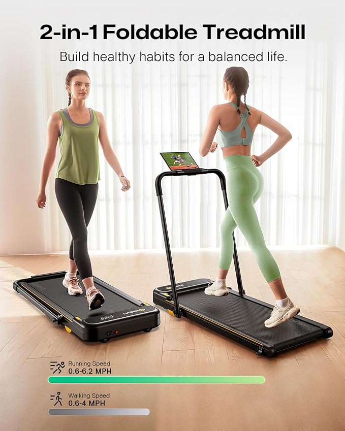 UREVO Smart 2-in-1 Folding Treadmill