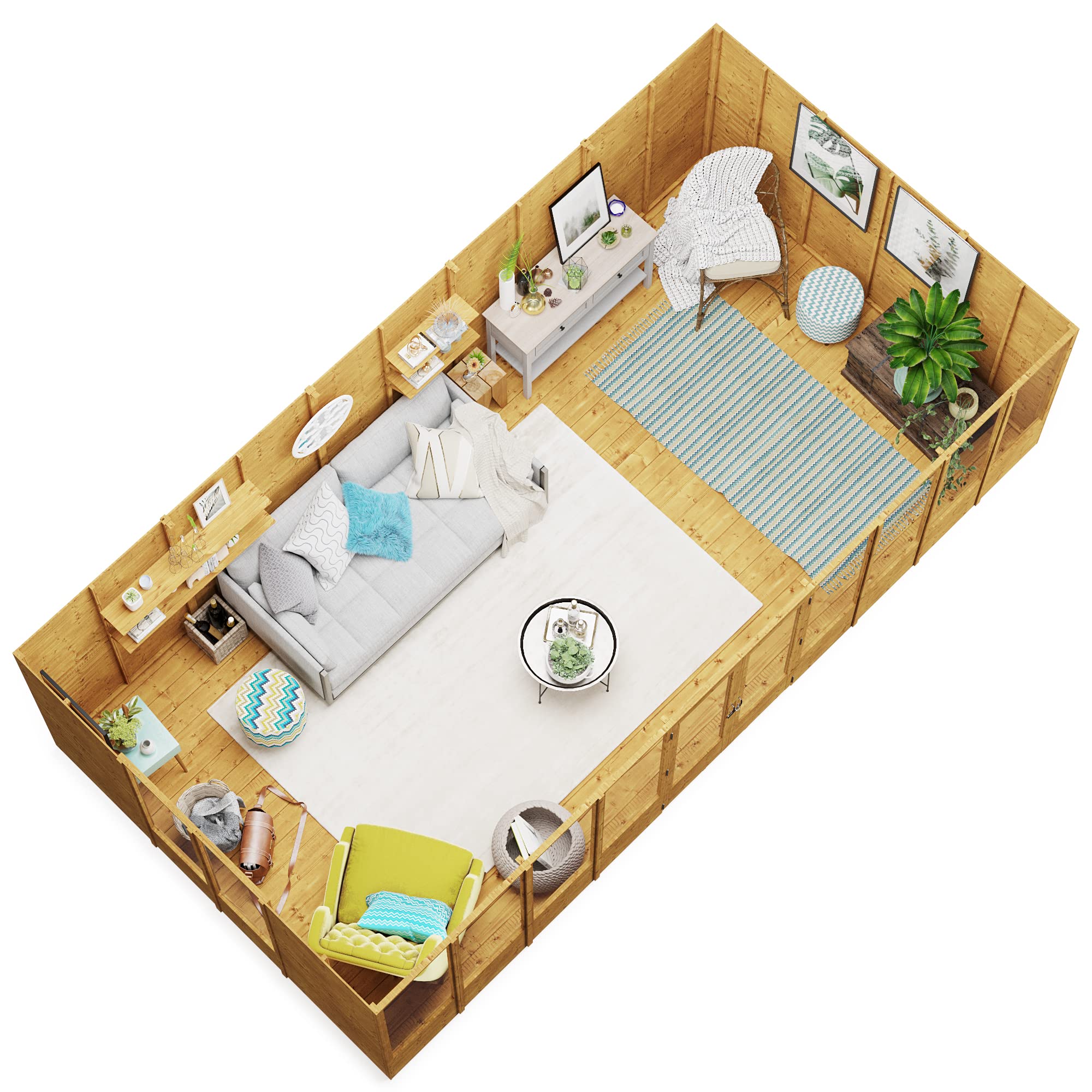 BillyOh Petra 20x10 Reverse Apex Summer House Shed