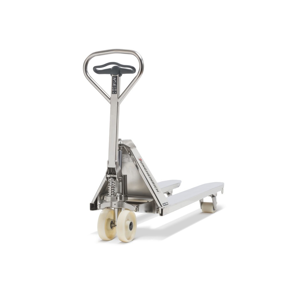 Jungheinrich AM I20p stainless steel pallet truck, professional version, 1,140 mm fork length, nylon
