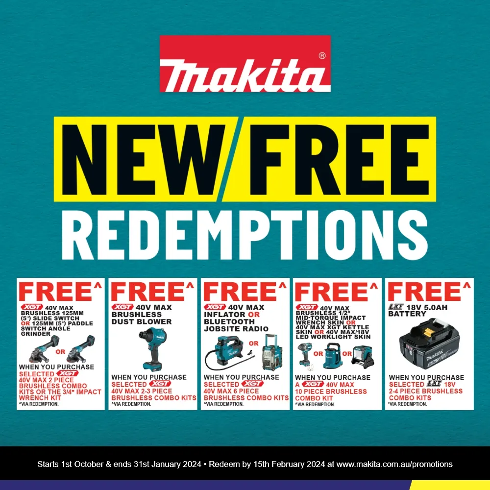 MAKITA 18V BRUSHLESS 6 PIECE 2 X 5.0AH COMBO KIT DLX6120TX1