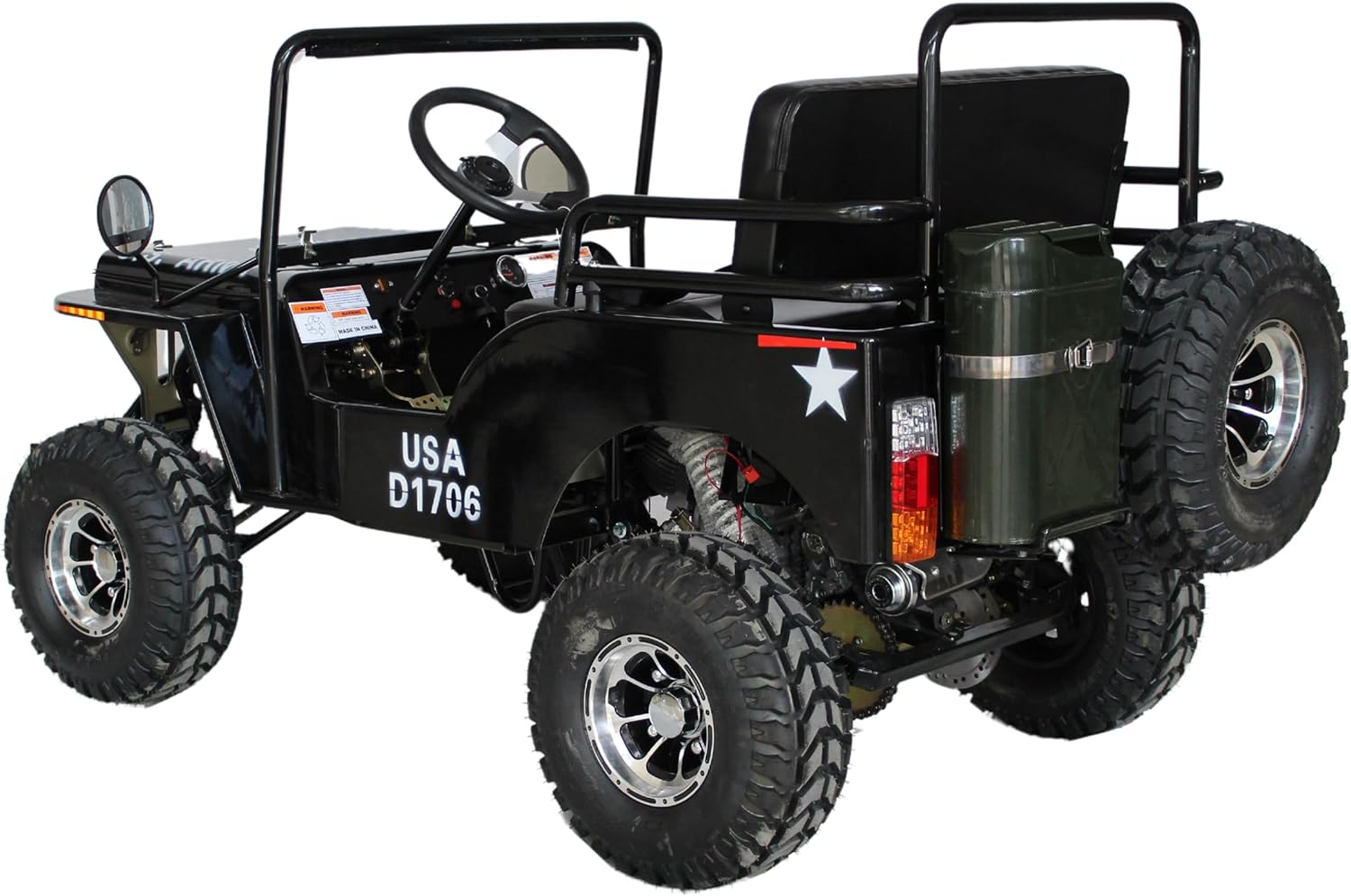 Mini Jeep 125cc | 4 Stroke | 3 Speed Semi Auto + Reverse | Electric Start | Spare Tire and Gas Tank Included | Go Kart | Golf Cart | RZR | 4 Wheeler | ATV | Venom Motorsports