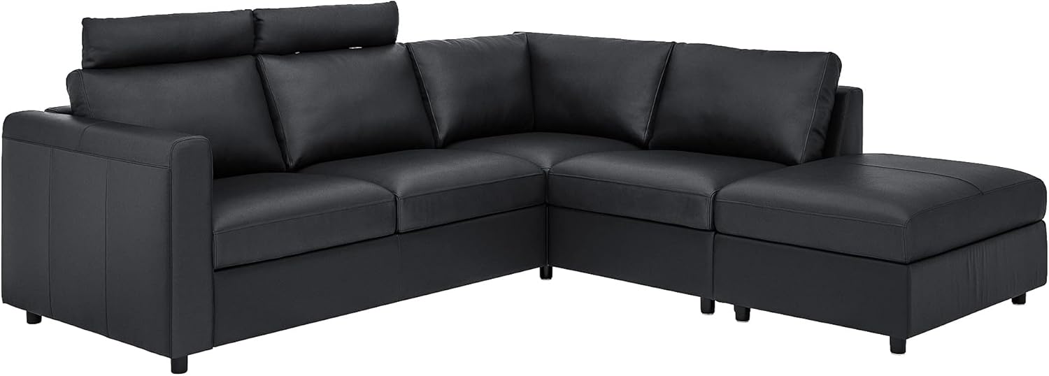 IKEA VIMLE Corner Sofa, 4-seat, with Open end with headrests/Grann/Bomstad Black