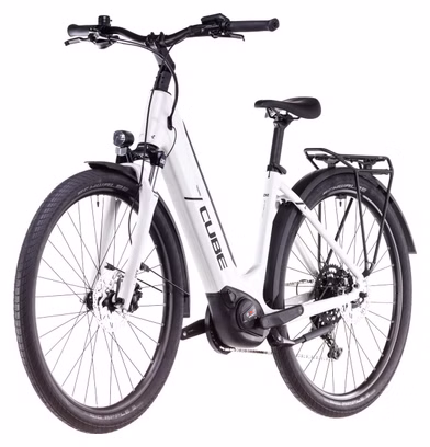 Cube Touring Hybrid One 500 Easy Entry Electric Hybrid Bike Shimano Cues 9S 500 Wh 700 mm Cotton White Grey 2025