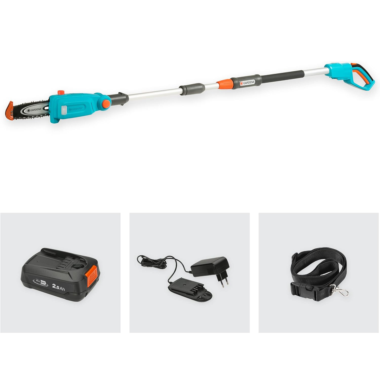 Gardena Cordless Telescopic Pruner TCS 20/18V P4A Ready-To-Use Set